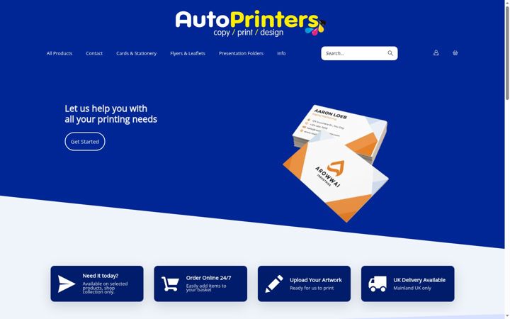 Screenshot of autoprinters.co.uk