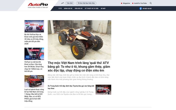 Screenshot of autopro.com.vn