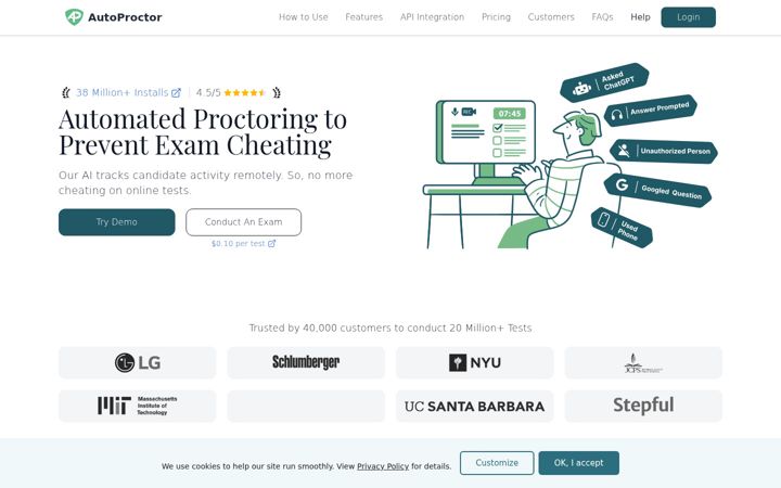 Screenshot ta' autoproctor.co