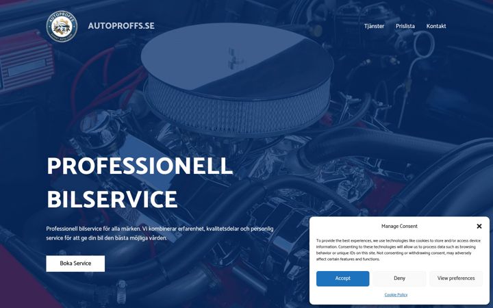 Screenshot of autoproffs.se