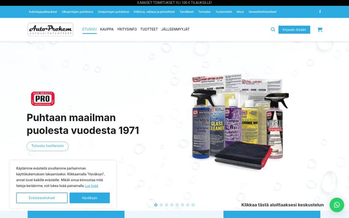 Snímek obrazovky autoprokem.fi