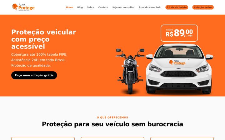 Screenshot of autoprotege.com.br