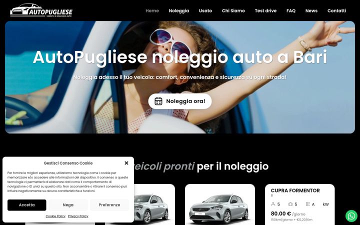 Screenshot of autopugliese.com