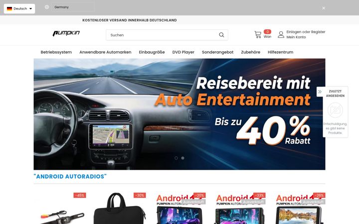 Screenshot of autopumpkin.de