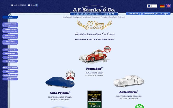 Screenshot stránky autopyjama.de