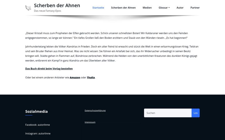 Screenshot of autor-linne.de