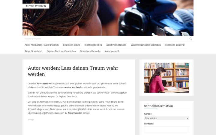 Screenshot of autor-werden.de