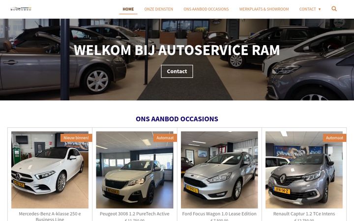 Screenshot of autoram.nl