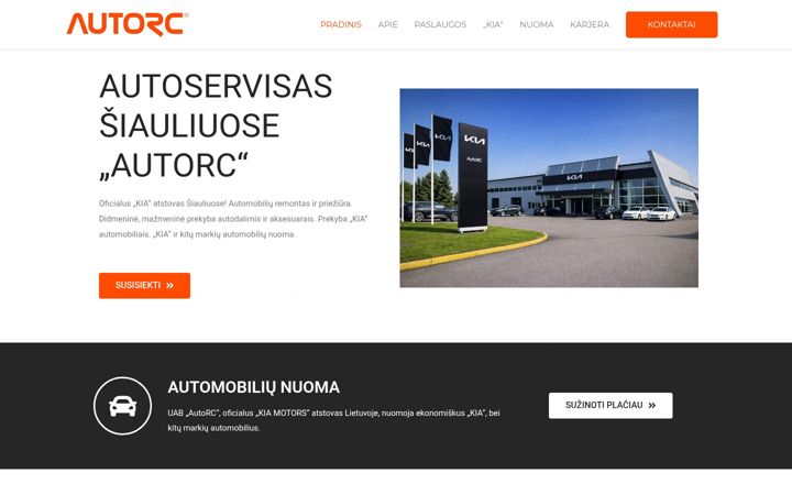 Screenshot di autorc.lt