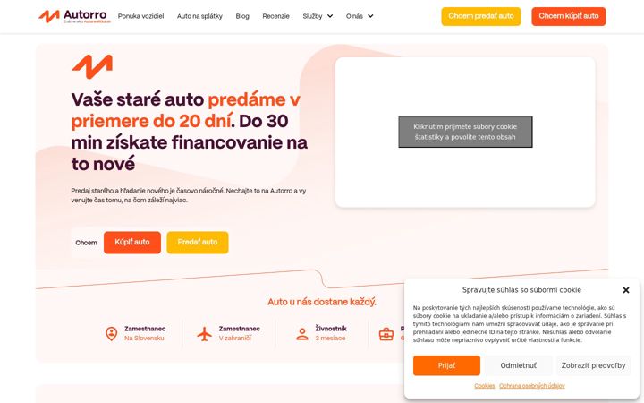 Screenshot of autorealitka.sk
