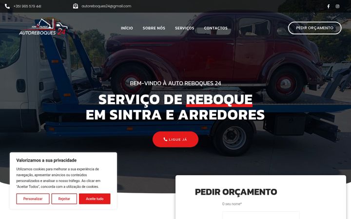 Screenshot of autoreboques24.pt