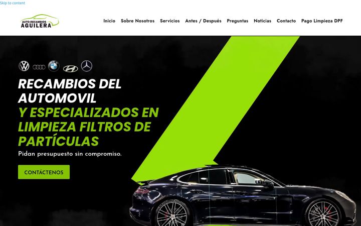 Screenshot of autorecambiosaguilera.com