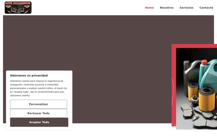 Screenshot of autorecambiosstopstart.com