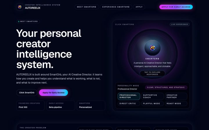 Screenshot of autoreelix.com