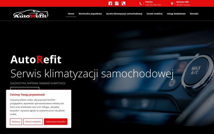 Екранна снимка на autorefit.pl