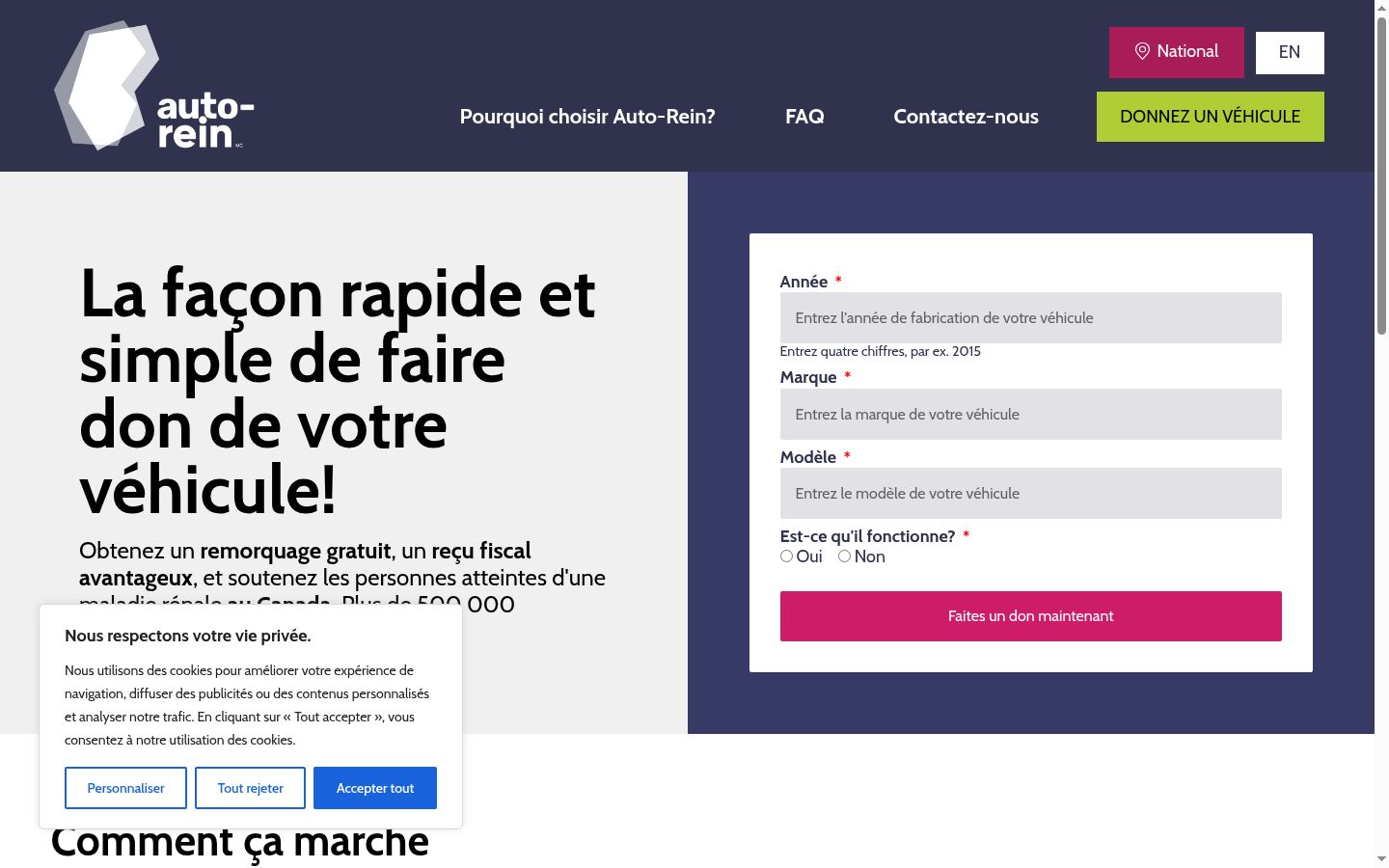 Screenshot tal-banner tal-kunsens muri qabel kwalunkwe interazzjoni