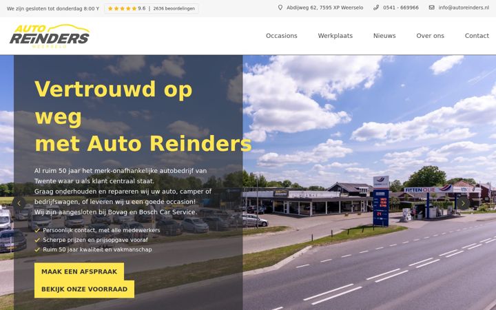 Screenshot of autoreinders.nl