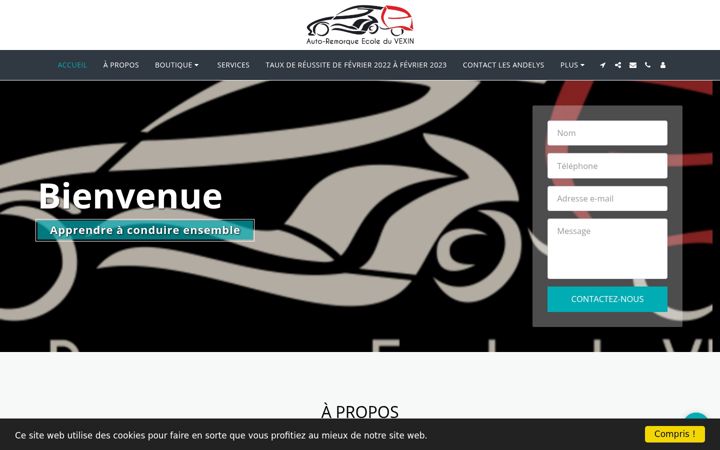 Screenshot of autoremorqueecoleduvexin.com