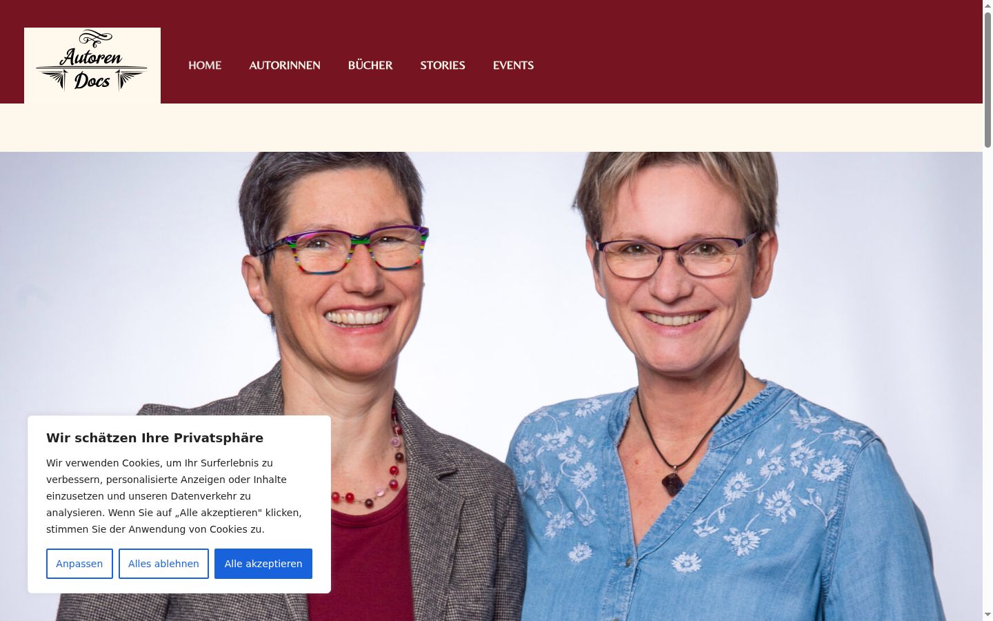 Screenshot des Einwilligungsbanners vor jeglicher Interaktion