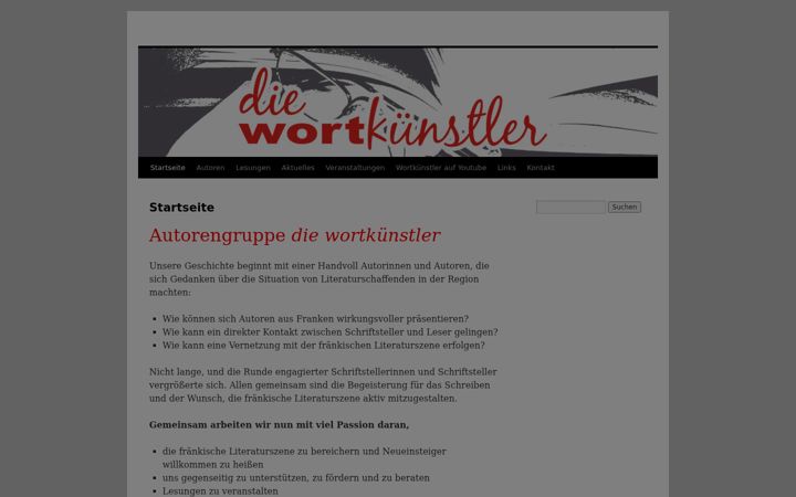 Screenshot of autorengruppe-wortkuenstler.de