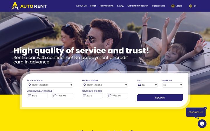 Zrzut ekranu autorent.pt