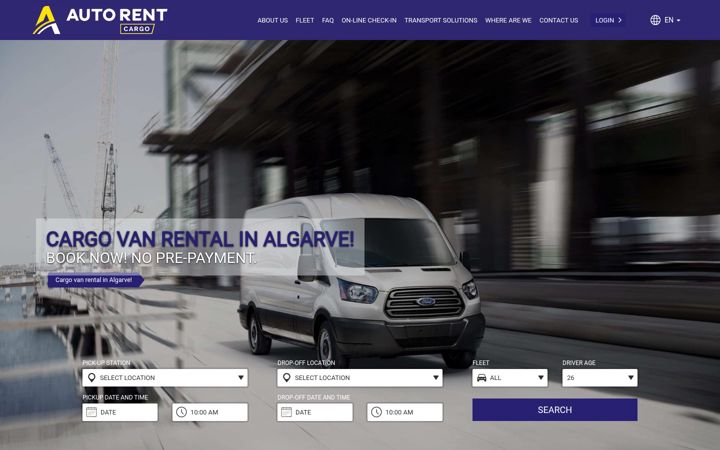 Screenshot of autorentcargo.com