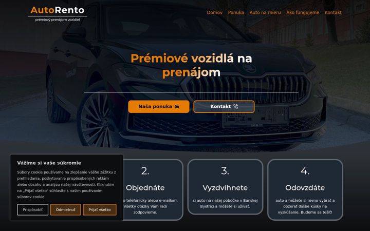 Screenshot of autorento.sk
