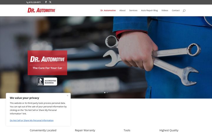 Screenshot of autorepairsmyrna.com