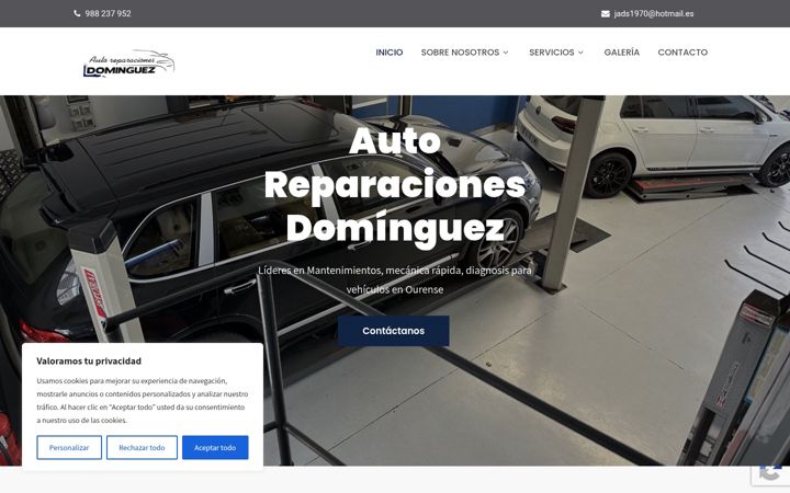 Skjermbilde av autoreparacionesdominguez.es