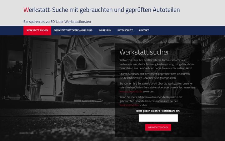 Screenshot of autoreparatur-mit-gebrauchten-ersatzteilen.de