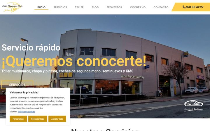 Screenshot of autorepuestosruiz.com