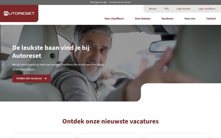 Screenshot of autoreset.be