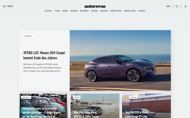 Zrzut ekranu autorevue.at
