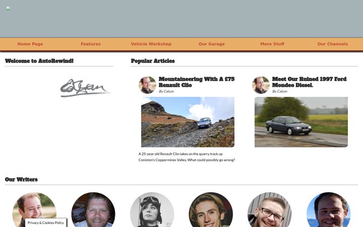Ekrānuzņēmums no autorewind.org