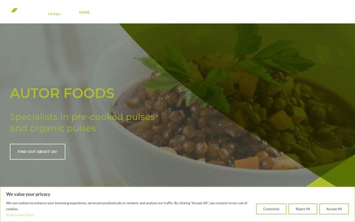 Screenshot of autorfoods.com