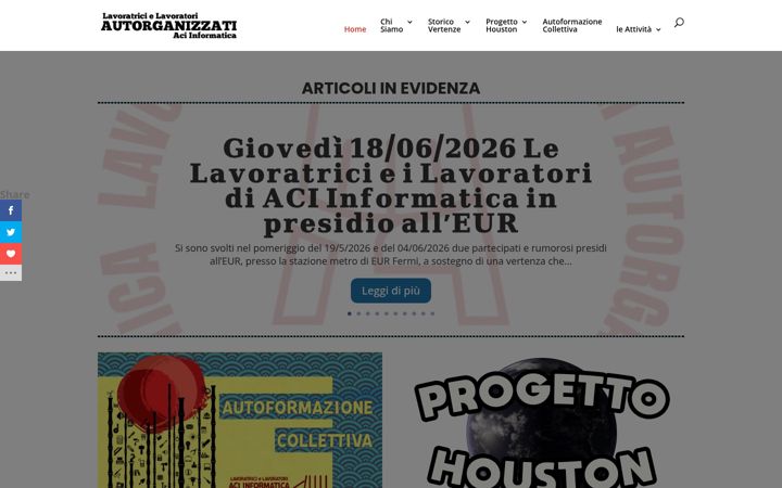 Screenshot of autorganizzati.org