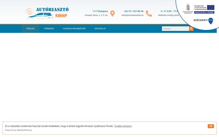 Screenshot of autoriasztoshop.hu