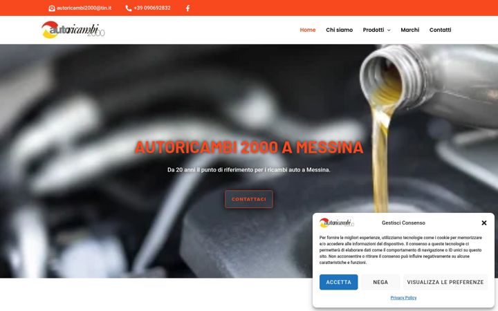 Skærmbillede af autoricambipalermo.com