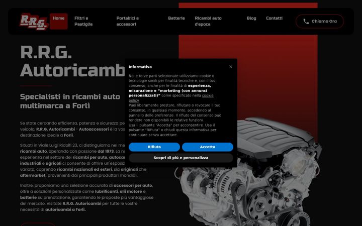 Screenshot of autoricambirrg.it