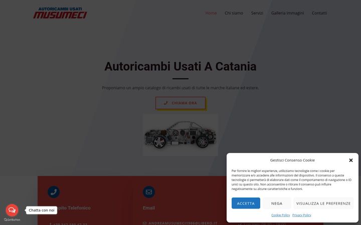 Skjámynd af autoricambiusaticatania.it