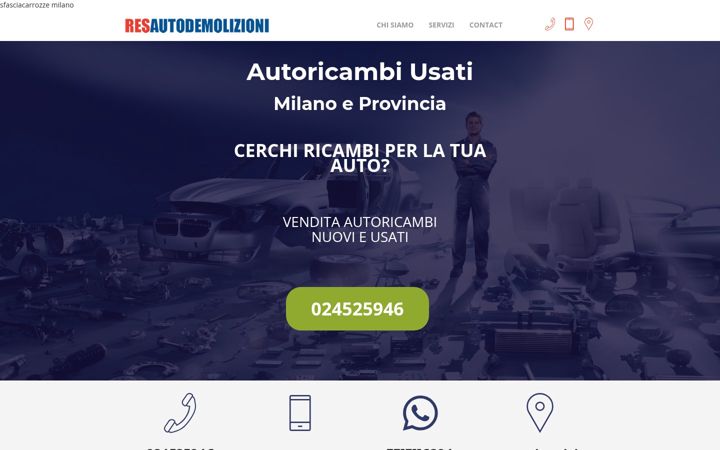 Screenshot of autoricambiusatimilano.it