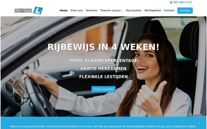 Screenshot of autorijschooleindhoven.com