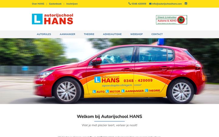 Screenshot of autorijschoolhans.com