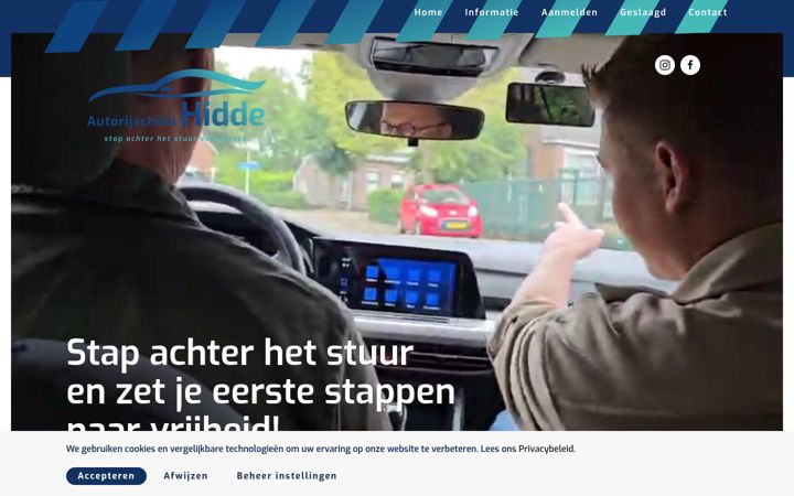 Screenshot of autorijschoolhidde.nl