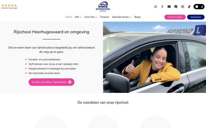 Screenshot of autorijschoolraymond.nl