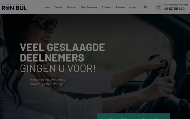 Ekraanipilt saidist autorijschoolronbijl.nl
