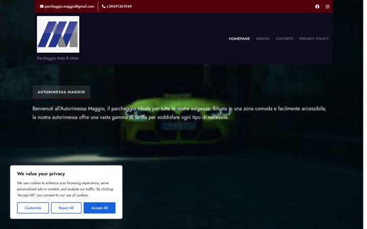 Screenshot of autorimessamaggio.it