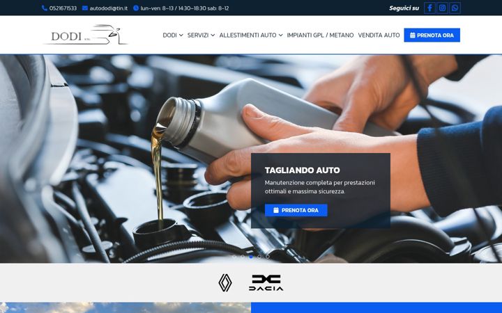 Snimka zaslona za autoriparazionidodi.com