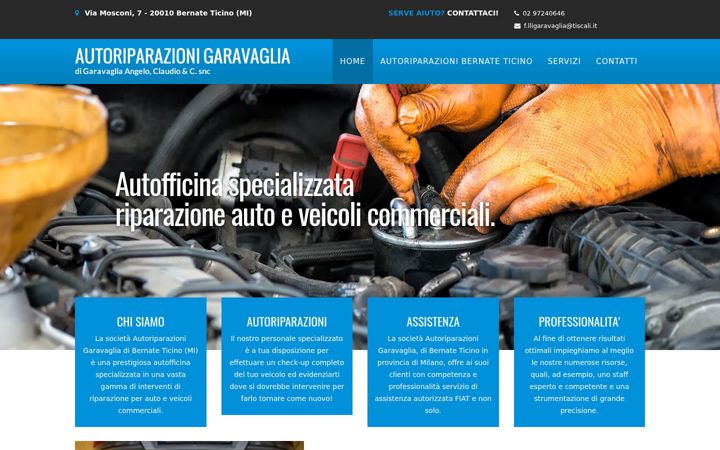 Snimka zaslona za autoriparazionigaravaglia.it