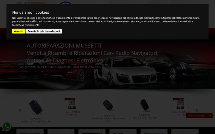 Snimka zaslona za autoriparazionimussetti.it